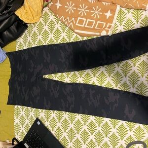 SPANX Black Camouflage Leggings